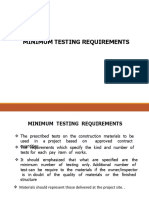 Minimum Testing Requirements