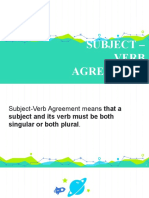 SUBJECT-VERB AGREEMENT  FINAL