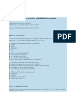 Proba de Înţelegere A Unui Text Audiat La Limba Engleză: - Ascultă Modelul Audio Şi Răspunde La Întrebări