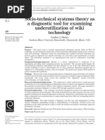 Socio-Technical Systems Theory As A Diagnostic Tool For Examining Underutilization of Wiki Technology