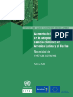 Aumento de La Ambición en La Adaptación Al Cambio Climático en America Latina y El Caribe