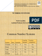Number Systems: Ms.R.Gayathri, Assistant Professor (SR - GR.) /ECE