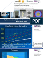 High-Precision 3D Printing: Fabrication of Micro-Optics and Integrated Optical Packages