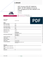 Product Data Sheet: APC Smart-UPS RT 3000VA, 230V, 8x IEC 60320 C13 & 3x IEC Jumpers & 2x IEC 60320 C19 Outlets