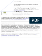 Journal of The American College of Nutrition