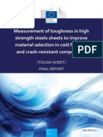 Measurement of Toughness in High Strength Steels Sheets To Improve Material Selection in Cold Forming and Crash-Resistant Components