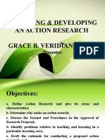 Preparing & Developing An Action Research Grace B. Veridiano, PH.D