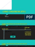 Limit Theorems (Pt1) : Basic Calculus