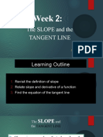 Week 2:: The SLOPE and The Tangent Line