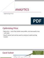 Pricing Analytics: Optimizing Price