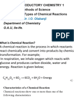 Chm101: Introductory Chemistry 1 MODULE 1: Methods of Science Lecture Four: Types of Chemical Reactions