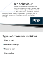 Consumer Behaviour: Consumer Behavior Involves The Psychological Processes That