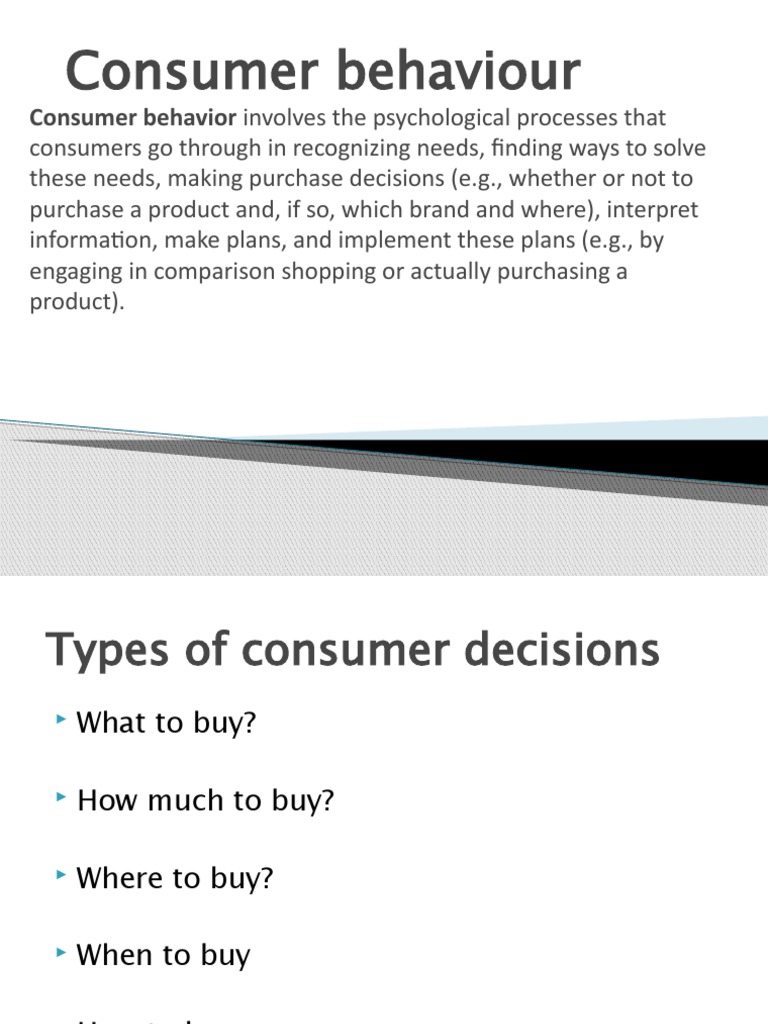 Understanding Consumer Behavior Dynamics | PDF