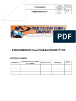 Procedimiento - Prueba Hidrostatica