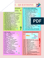 WH - Questions: 2. Fill in The Correct Question Word: 1. Choose and Underline The Correct Question Word