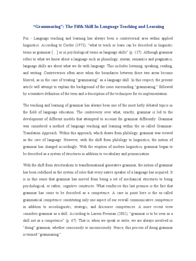 Key Terms and Concepts in Managing and Implementing StandardsBased Grammar Teaching Download