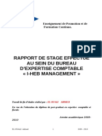 Rapport de Stage Effectué Au Sein Du Bureau D'Expertise Comptable I-Heb Management