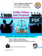 Answer Sheet PA 109 Module 2 The Study of Public Policy