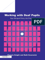 Working With Deaf Pupils- Sign Bilingual Policy Into Pratice