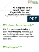 Record Keeping Tools For Small Fruit and Vegetable Farms