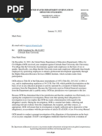 Colorado State University Title IX Investigation Letter