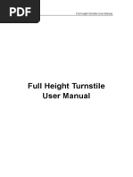 Full Height Turnstile User Manual