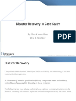 Disaster Recovery - A Case Study