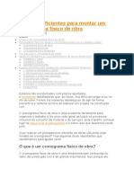 6 passos para montar um cronograma físico de obra