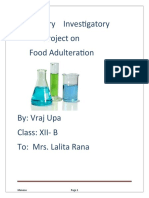 Chemistry Investigatory Project On Food