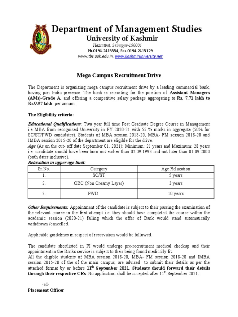 Campus Placement PDF Educational Stages