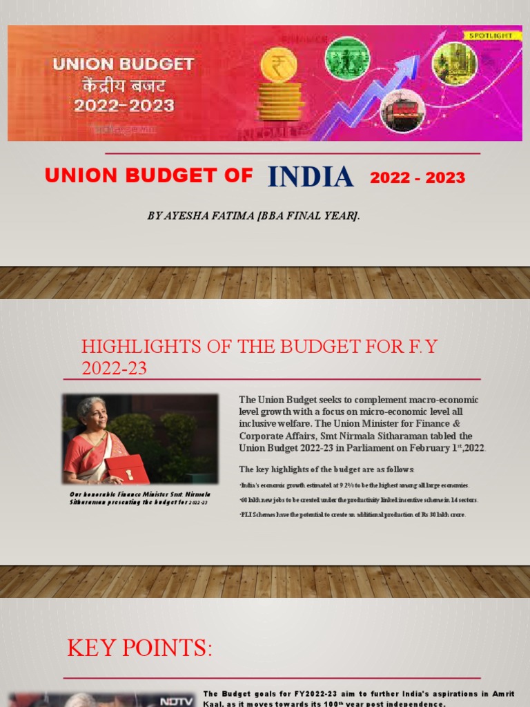 Analysis of Key Highlights from the Union Budget of India for Fiscal
