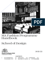 (APPROVED) MA Fashion Programme Handbook 2021 - 22