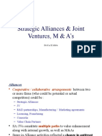Strategic Alliances & Joint Ventures, M & A's: Prof A K Mitra