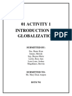 01 Activity 1 Introduction To Globalization: Submitted by