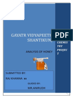 Analysis of Honey: Gayatri Vidyapeeth Chemistry Project