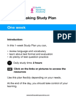 IELTS Speaking Study Plan - 1 Week PDF