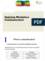 Applying Workplace Communication: Ministry of Education