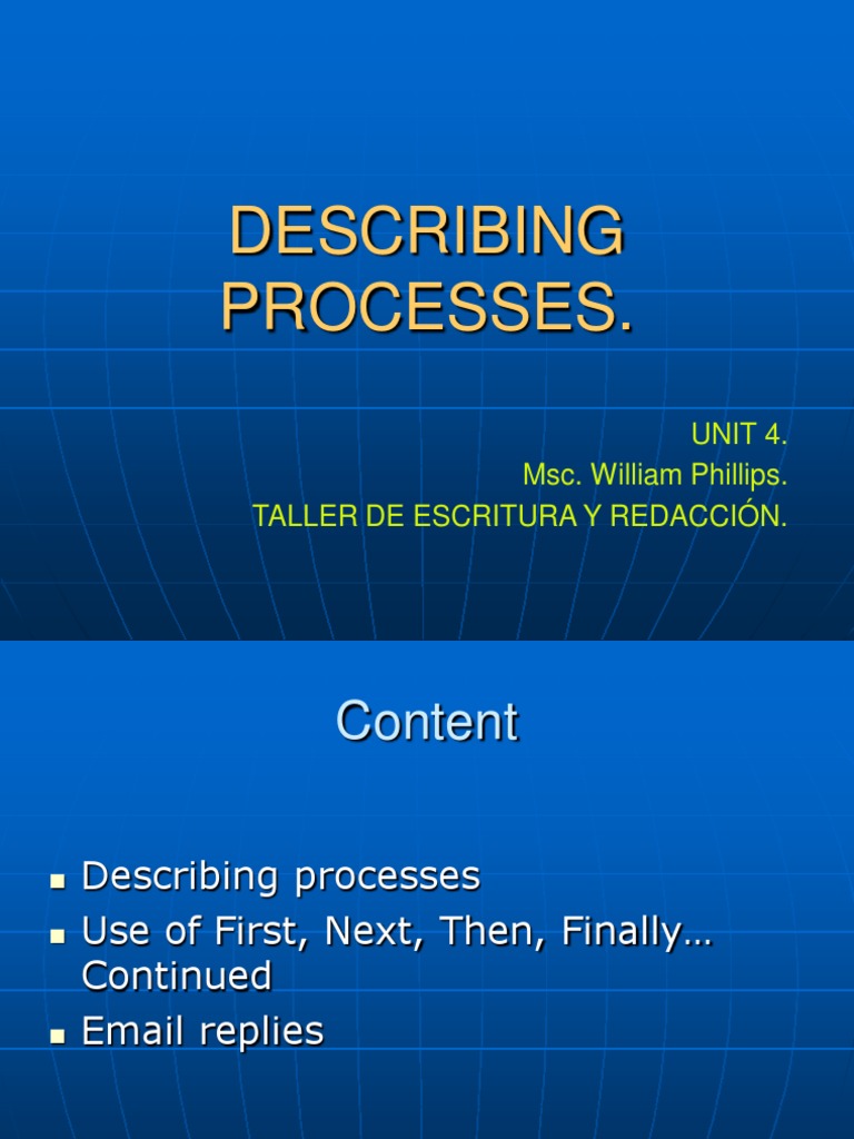 Describing Processes in Writing | PDF | Verb