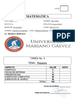 Caratula Tarea Matematica Umg