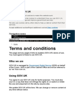 Terms and Conditions: Gov - Uk