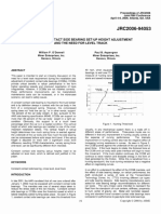 Constant: Contact Side Bearing Set-Up Height Adjustment and The Need For Level Track