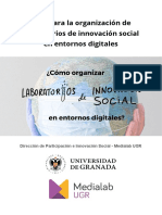 Guía Para La Organización de Laboratorios de Innovación Social en Entornos Digitales