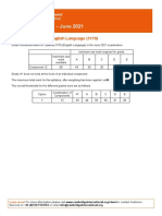 Grade thresholds – June 2021: Cambridge O Level English Language (3170