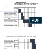 Cromograma de Actividades
