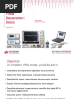 Topic 3 - RF Power Measurement, Keysight