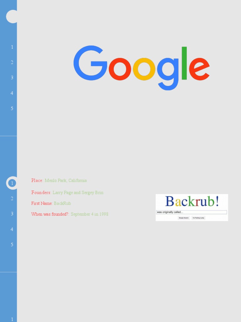 Google History PowerPoint PDF