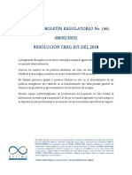 Boletín Regulatorio Metodología para La Remuneración de La Actividad de Distribución