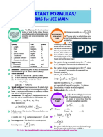 Important Formulas/: Terms For Jee Main