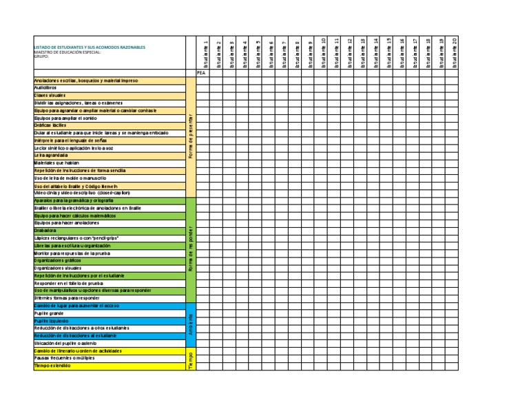 Acomodos Razonables en Educación Especial | PDF | Informática | Cognición