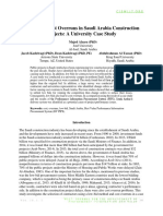 Analysis of Cost Overruns in Saudi Arabia Construction Projects Due to Low-Bid Selection Criteria